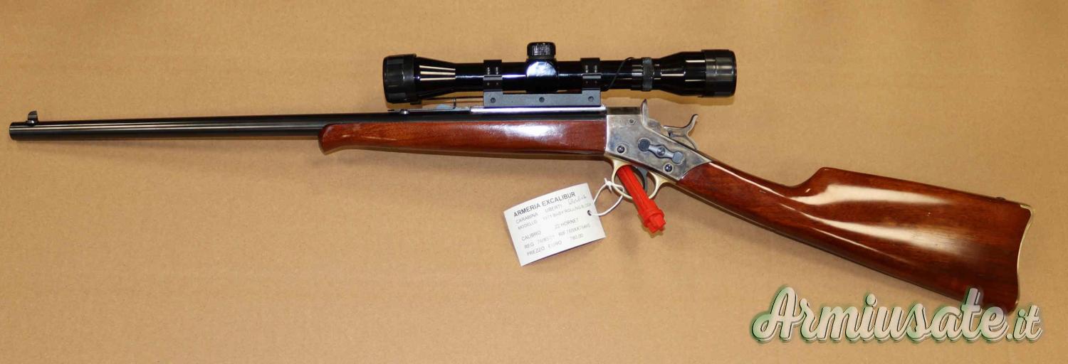 Carabina Uberti Rolling Block Baby in calibro 22 Hornet ottica Carabina Uberti Rolling Block Baby in calibro 22 Hornet ottica