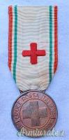 Medaglia epoca fascista “AL MERITO” x Benemerenti Croce Rossa Italiana di 3^ classe RSI - 1944