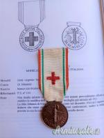 Medaglia epoca fascista “AL MERITO” x Benemerenti Croce Rossa Italiana di 3^ classe RSI - 1944
