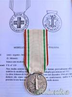 Medaglia epoca fascista “AL MERITO” x Benemerenti Croce Rossa Italiana di 2^ classe RSI - 1944