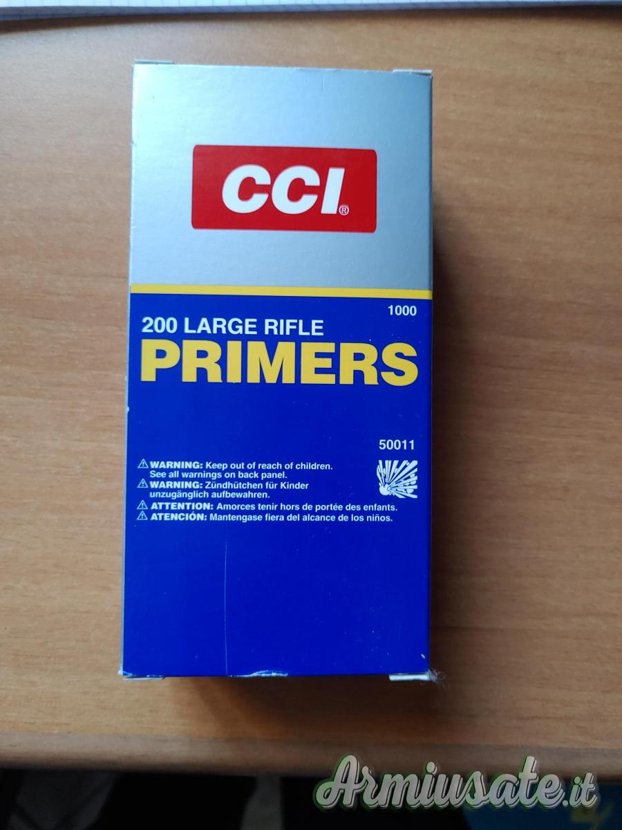 Inneschi CCI 200 large rifle primers n. 1.000 Inneschi CCI 200 large rifle primers n. 1.000