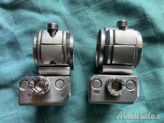 Anelli ottica artigianali acciaio per CZ da 25 mm