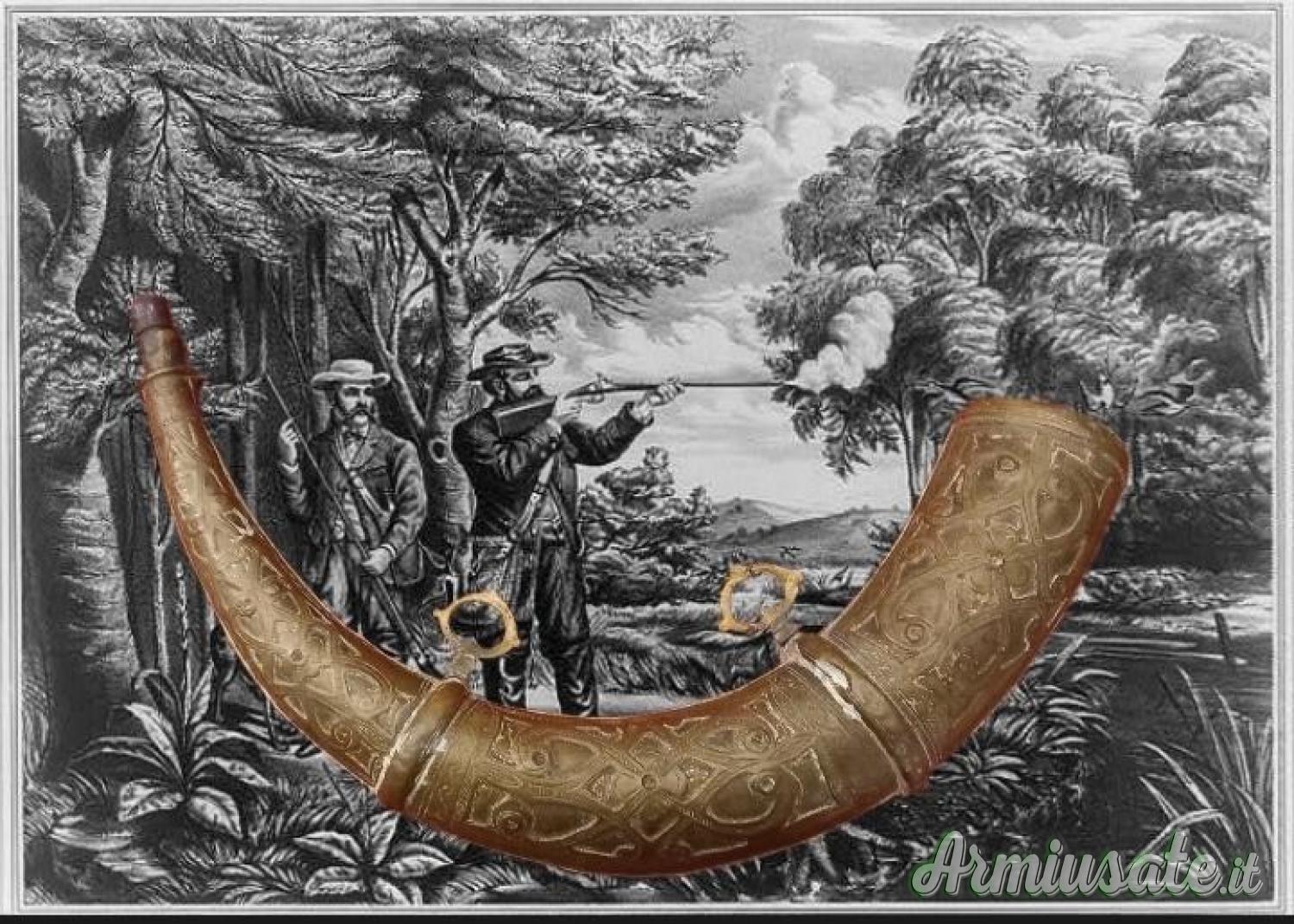Corno per polvere nera avancarica Corno per polvere nera avancarica