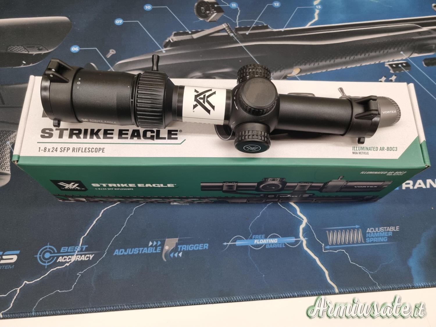 Vortex Strike Eagle 1-8x24 Ret AR-BDC3 ILL SFP Vortex Strike Eagle 1-8x24 Ret AR-BDC3 ILL SFP