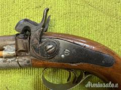 Pistola ad avancarica con 2 canne sovrapposte, 1880, calibro 16