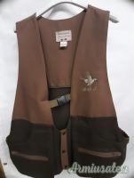 Gilet da caccia  trisacca con ricamo beccaccia come nuovo