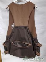 Gilet da caccia  trisacca con ricamo beccaccia come nuovo