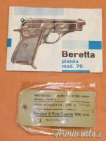 Pistola Beretta Mod. 70   Cal. 7.65