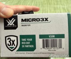 Vortex Micro 3x Magnifier Ingranditore per Red Dot con staffa QR V3XM