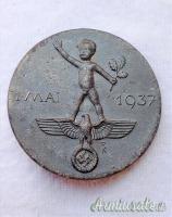 Spilla tedesca d'epoca nazista concessa dal NSDAP ai lavoratori tedeschi il 1 maggio 1937 Spilla tedesca d'epoca nazista concessa dal NSDAP ai lavoratori tedeschi il 1 maggio 1937