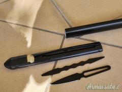 KATANA FANTASY - KATANA NERA Replica COLLEZIONE, Con 4 Kunai E 2 Stelle Ninja KATANA FANTASY - KATANA NERA Replica COLLEZIONE, Con 4 Kunai E 2 Stelle Ninja