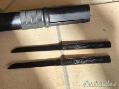 KATANA FANTASY - KATANA NERA Replica COLLEZIONE, Con 4 Kunai E 2 Stelle Ninja KATANA FANTASY - KATANA NERA Replica COLLEZIONE, Con 4 Kunai E 2 Stelle Ninja