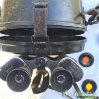 WWII Binocolo WAFFEN SS completo di custodia e accessori WWII Binocolo WAFFEN SS completo di custodia e accessori