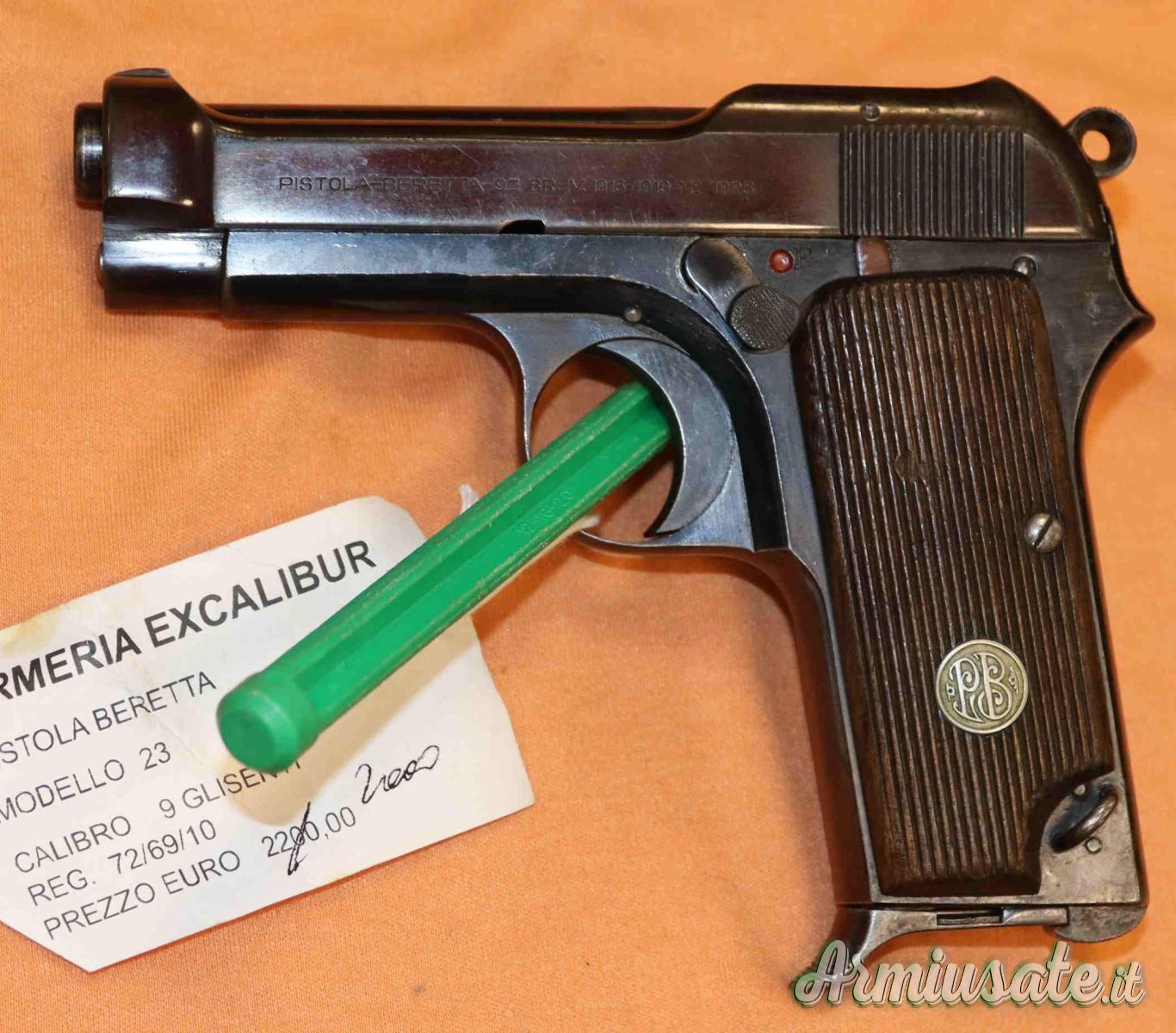 Pistola Beretta Mod.23  Cal. 9 Glisenti Pistola Beretta Mod.23  Cal. 9 Glisenti