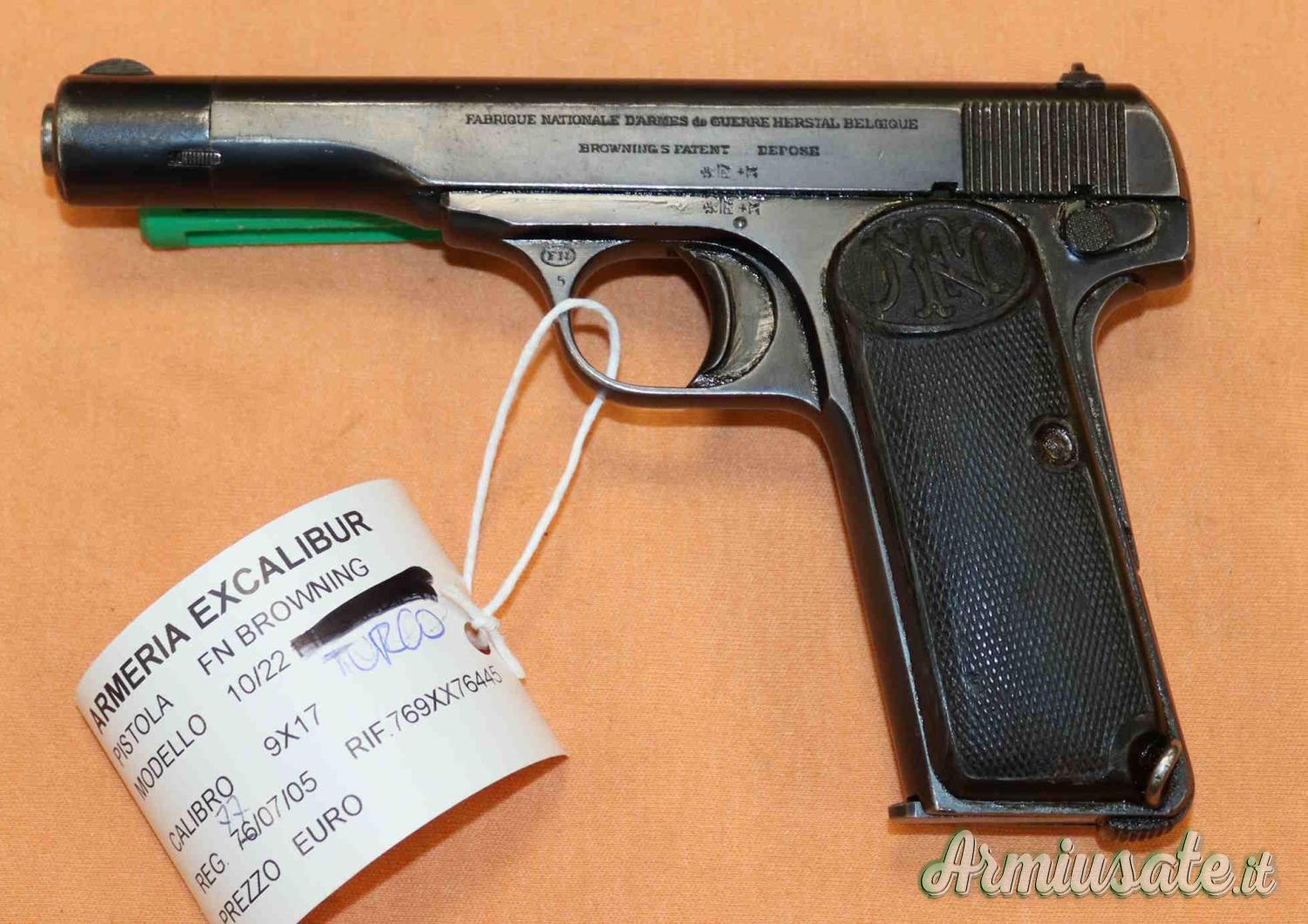 Pistola FN Browning 10/22 Turca Cal. 9x17 Pistola FN Browning 10/22 Turca Cal. 9x17