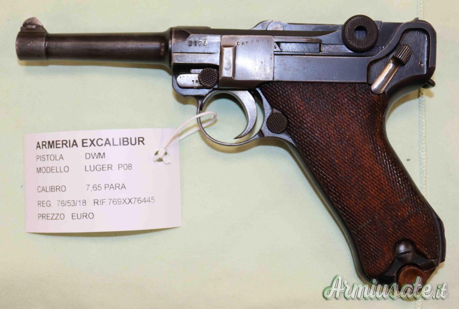 Pistola Luger DWM P08 Cal. 7,65 Para Pistola Luger DWM P08 Cal. 7,65 Para