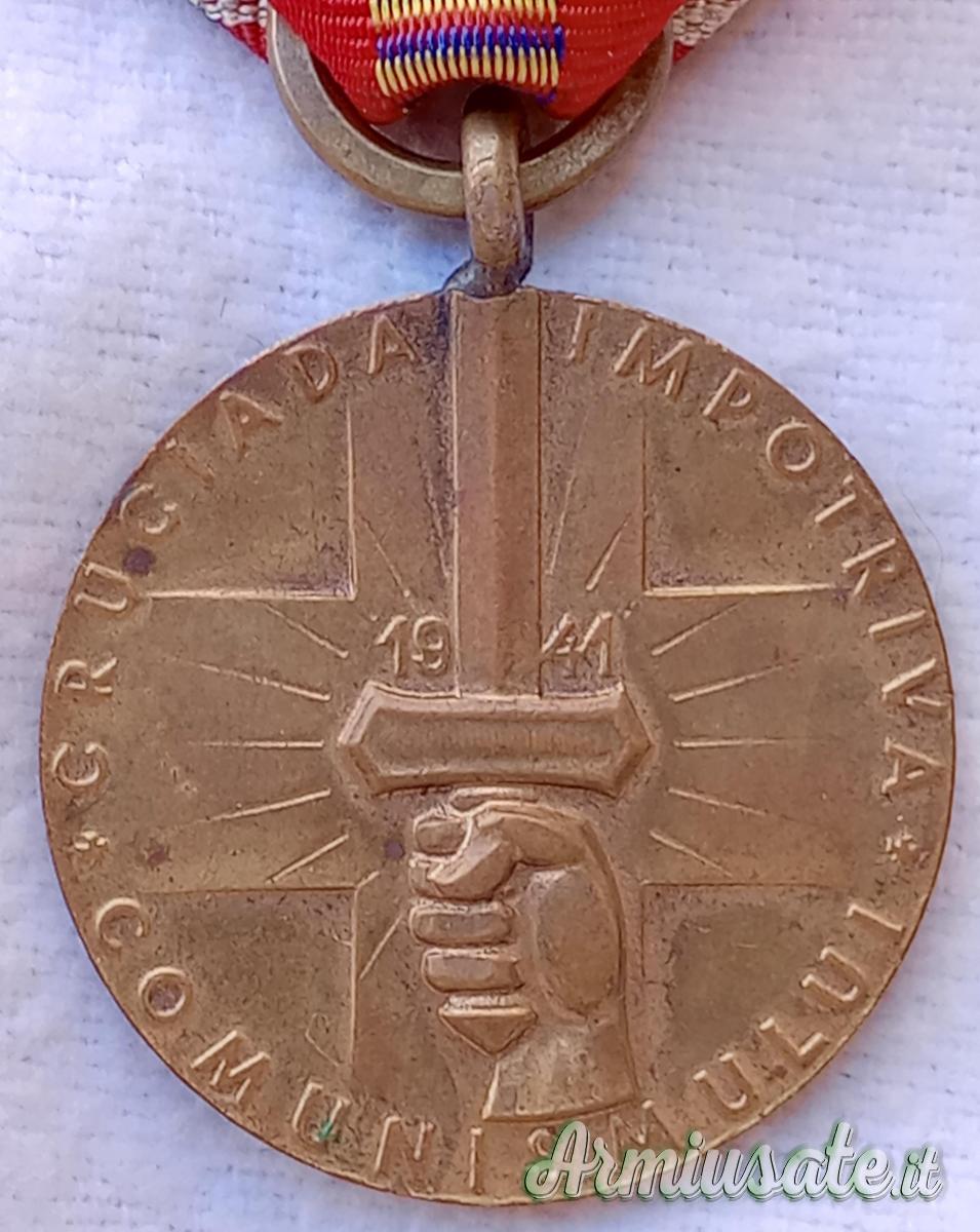 Medaglia romena d’epoca nazista per la “crociata anticomunista“ 1941-42 per soldati tedeschi Medaglia romena d’epoca nazista per la “crociata anticomunista“ 1941-42 per soldati tedeschi