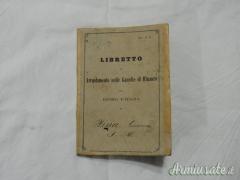 Libretto arruolamento regia guardia di finanza, 1890