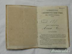 Libretto arruolamento regia guardia di finanza, 1890
