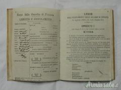 Libretto arruolamento regia guardia di finanza, 1890