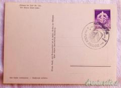 Cartolina d’epoca nazista con il “FÜHRER” Adolf Hitler ed al verso bollo con annullo postale 1942