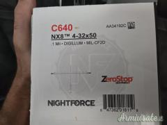 Nightforce NX8 4-32x50 - F2 - Mil-CF2D - C640 Cannocchiale