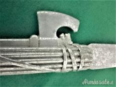 Tagliacarte d'epoca fascista seconda metà degli anni '30 a forma di fascio littorio in alluminio