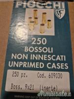 Bossoli nuovi non innescati 9x21