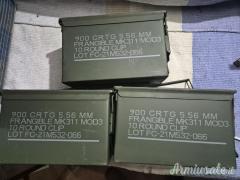 Tre cassette porta munizioni dell'esercito USA