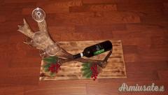 Porta bottiglia e bicchieri palco di Daino