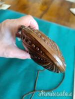 Antica GRANDE fiaschetta portapolvere 1800