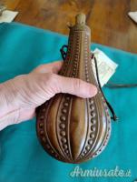 Antica GRANDE fiaschetta portapolvere 1800