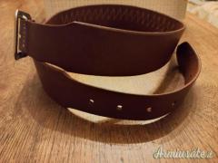 Cinturone in cuoio con portacolpi cal. 38