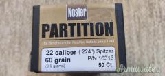 NOSLER PARTITION 60 GR. .224