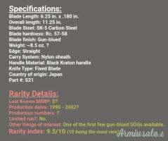 SOG Knives S21 Recon Government Blued Steel Seki Japan