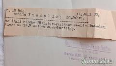 Rara fotografia d’epoca fascista in formato “grande” 50° compleanno del DUCE Benito Mussolini