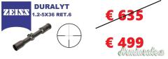 ZEISS DURALYT 1.2-5X36 RET.6 - TUBO 30MM