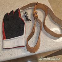 Cinghia completa con hand stop e guanto sinistro per tiro accademico