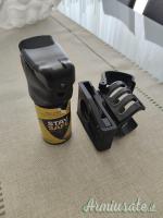 SPRAY ANTI AGGRESSIONE CON TORCIA INTEGRATA E CLIP DA CINTURA