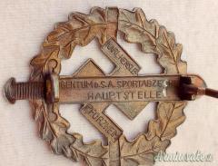 Distintivo d’epoca nazista cd. “SA-SPORTABZEICHEN” modello 1939 di 3’ tipo (GERMANIA WW2)