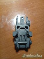 Tacca di mira abbattibile flip-up Magpul Mbus per AR 15 picatinny/waver