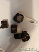 Coppia attacchi sgancio rapido,tubo ottica da un pollice