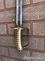 Sciabola italiana con lama risorgimentale 1855 ed impugnatura di sabro modello 1777 in ottone