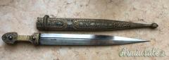 Kindjal russo firmato Abauragim famoso fabbricante di spade del Daghestan fine del XIX sec....