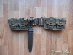 BUFFETTERIA GIBERNE SPALLACCI CINTURONE FODERO BAIONETTA PER GARAND M1