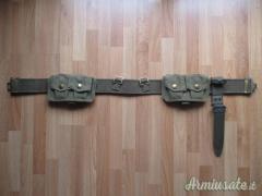 BUFFETTERIA GIBERNE SPALLACCI CINTURONE FODERO BAIONETTA PER GARAND M1