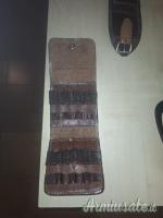 CARTUCCIERA BORSELLINO PER 7 MUNIZIONI IN CUOIO MARRONE SCURO