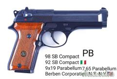 CERCO GUANCE LEGNO BERETTA 98 SB COMPACT 1981