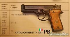 CERCO GUANCE LEGNO BERETTA 98 SB COMPACT 1981