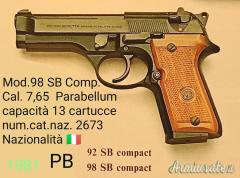 CERCO GUANCE LEGNO BERETTA 98 SB COMPACT 1981